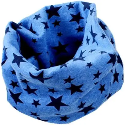 star blue Осенне-зимний детский шарф, хлопковый шарф для малышей, Детские шарфы с кольцом, воротничок для мальчиков и девочек, волшебный шейный платок, весенний Детский шарф - Цвет: star blue