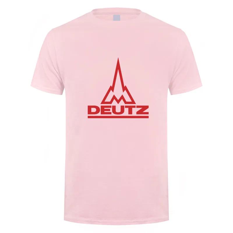 Deutz футболка Топы Новая мода короткий рукав Deutz логотип футболки LH-054 - Цвет: Light Pink