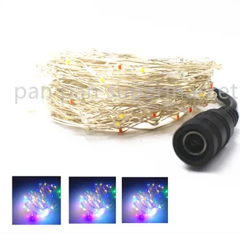 

10M 100LED LED String Lights Outdoor Christmas Fairy Lights Warm White Silver Wire LED Starry Lights DC 12V Wedding Decoration