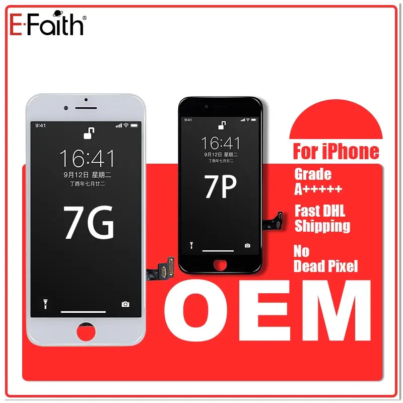 

New Packing 5pcs/lot A+++ OEM LCD For Apple iPhone 7G 7P 7Plus Screen Digitizer Display Screen Assembly Replacement DHL Shipping