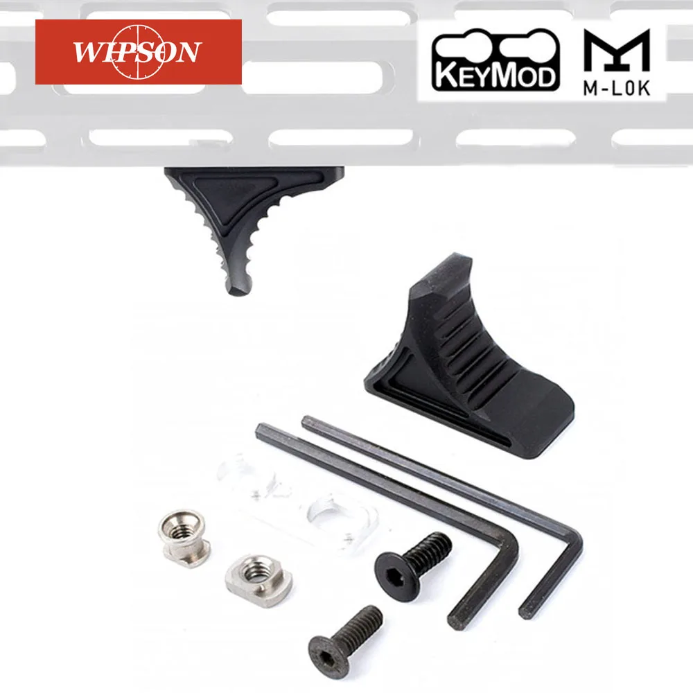 

WIPSON Tactical Hand Stop Rail Hunting Handstop Barricade Rest for Standard Handguard System KeyMod M-LOK M LOK Black