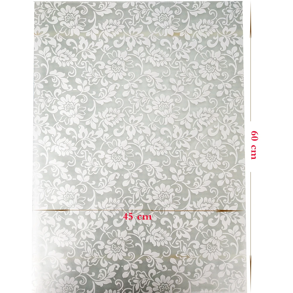 30*100 см белая Цветочная декоративная оконная пленка, статическая самоклеющаяся матовая стеклянная пленка, непрозрачная витражная анти-УФ пленка