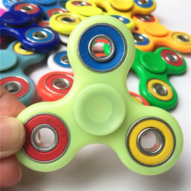 2017 New Rainbow Fidget Spinners ABS Plastic Spinner Gyro Glow in Dark