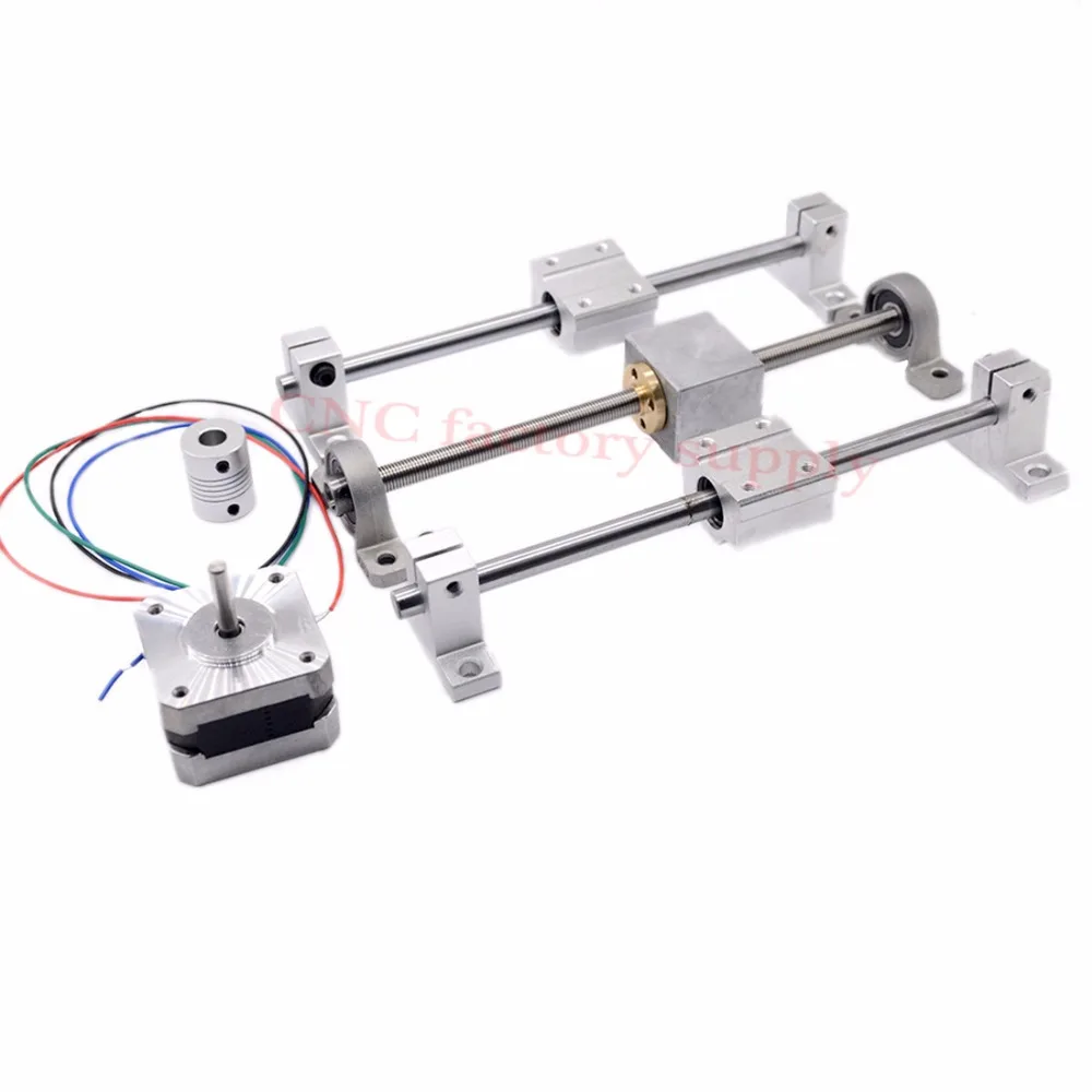 

3D Printer guide rail sets T8 Lead screw length 500mm + linear shaft 8*500mm+KP08 SK8 SC8UU+ nut housing +coupling + step motor
