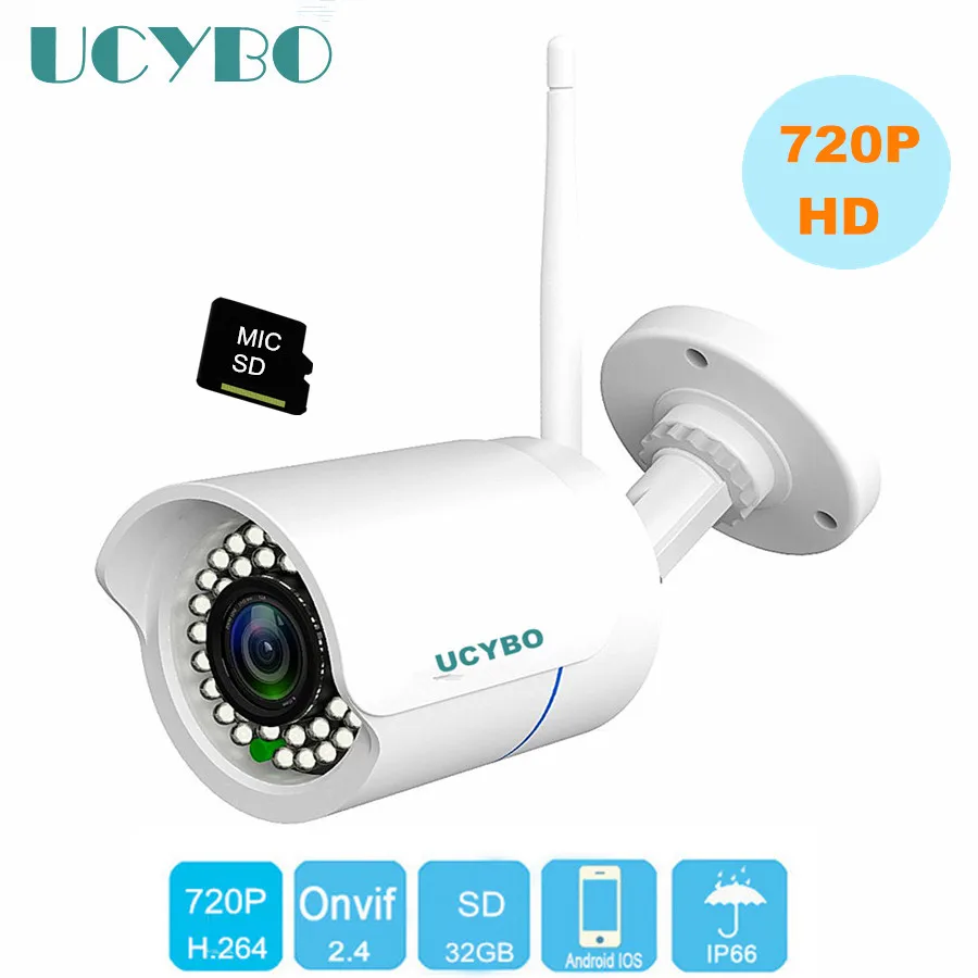 

WIFI Wireless IP Camera 720P HD outdoor TF SD Card CCTV security surveillance wifi smart camera CamHi compatible w/ hikvision