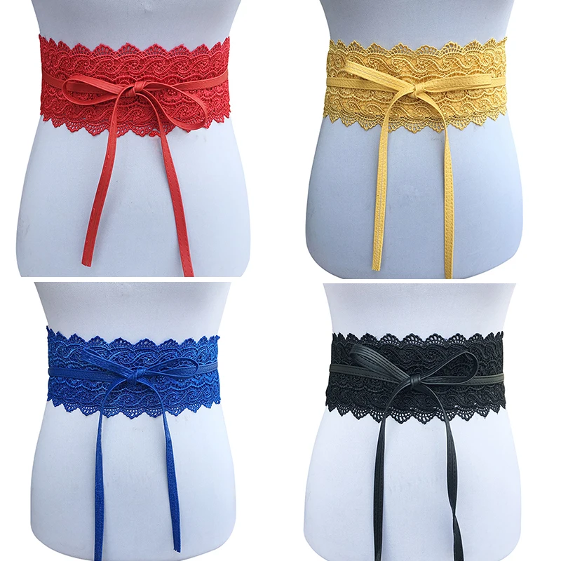 super wide lace flower belt for women font b dress b font corset font b elegant