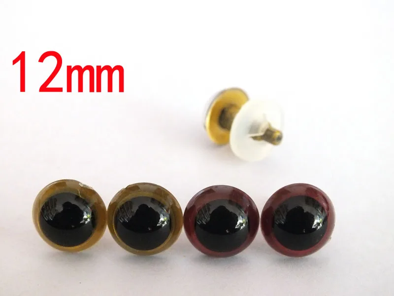 

12mm Doll Parts Animal safety eyes---gold and brown