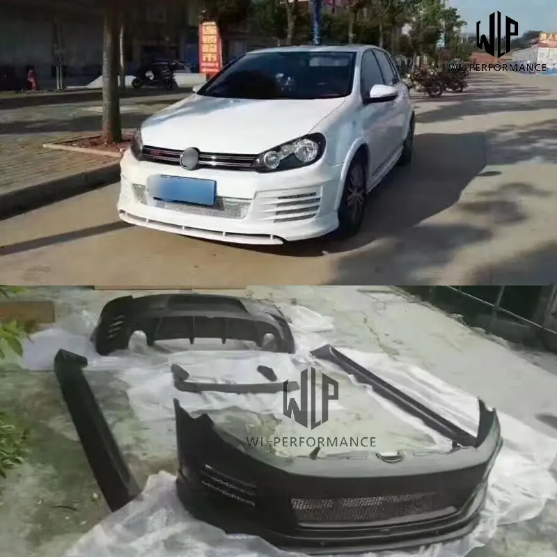 

Golf 6 PP unpainted Car body kits Front Rear bumper Side skirts Wheel eyebrows For Volkswagen VW Golf 6 MK6 Revozport style