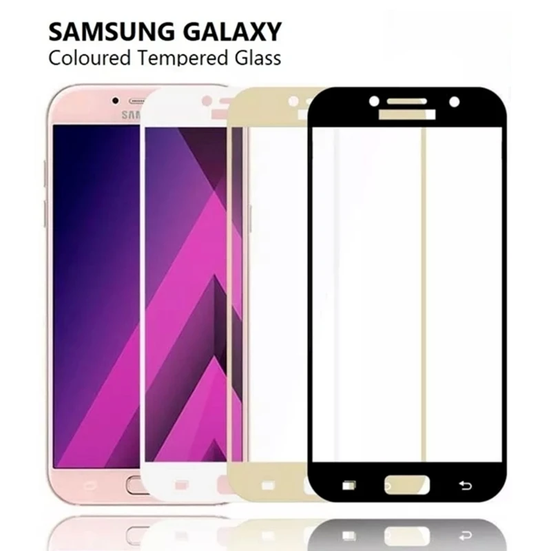 2.5D 9H полное покрытие закаленное стекло для Samsung Galaxy J3, J5, J7 года Pro Полный экран протектор J530 J730 J330 ЕС защитная пленка