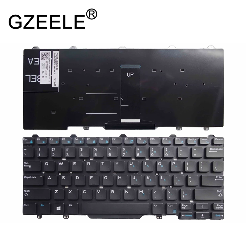 

GZEELE New English laptop keyboard for Dell Latitude 3340 E3340 7350 E5450 E7450 5450 7450 US version without frame 9Z.NB2UC.A01