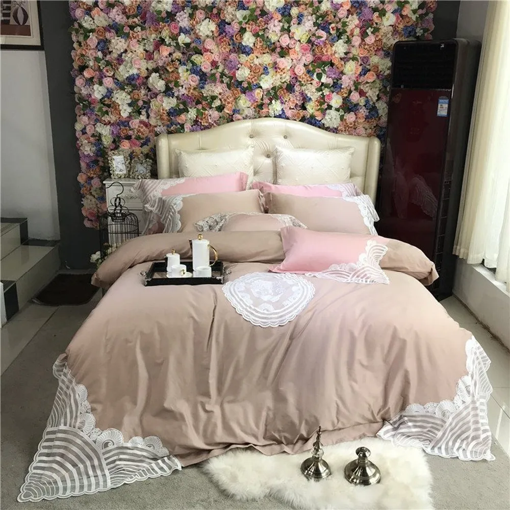 Noble 80s Egyptian Cotton Embroidered Bedding Sets Queen King