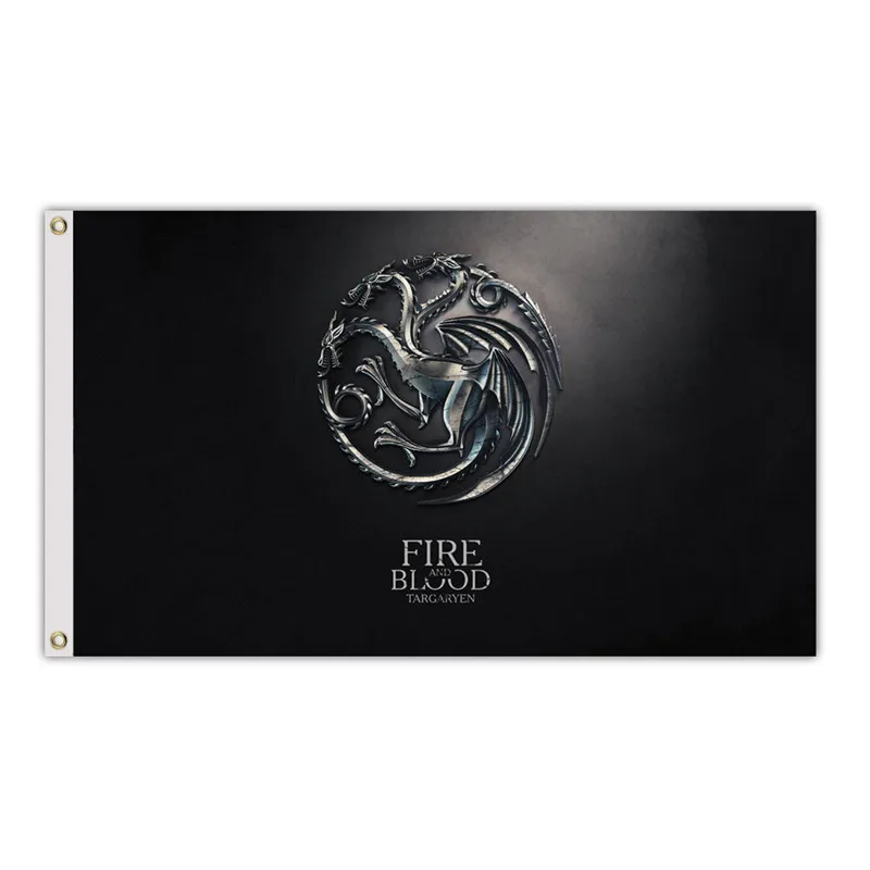 

Wall Decor Hanging Flag Game of Thrones House Stark Targaryen Martell Symbol Metal Style Digital Printing Indoor Banner 3x5 Ft