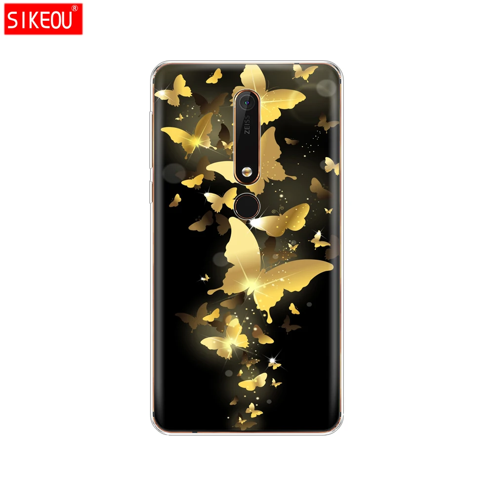12066 Силиконовый чехол для nokia 6 6,1 7 plus 8 9 nokia 6 2018x5x6, мягкий чехол из ТПУ, задняя крышка для телефона, чехол для бампера с рисунком цветов - Цвет: 12066