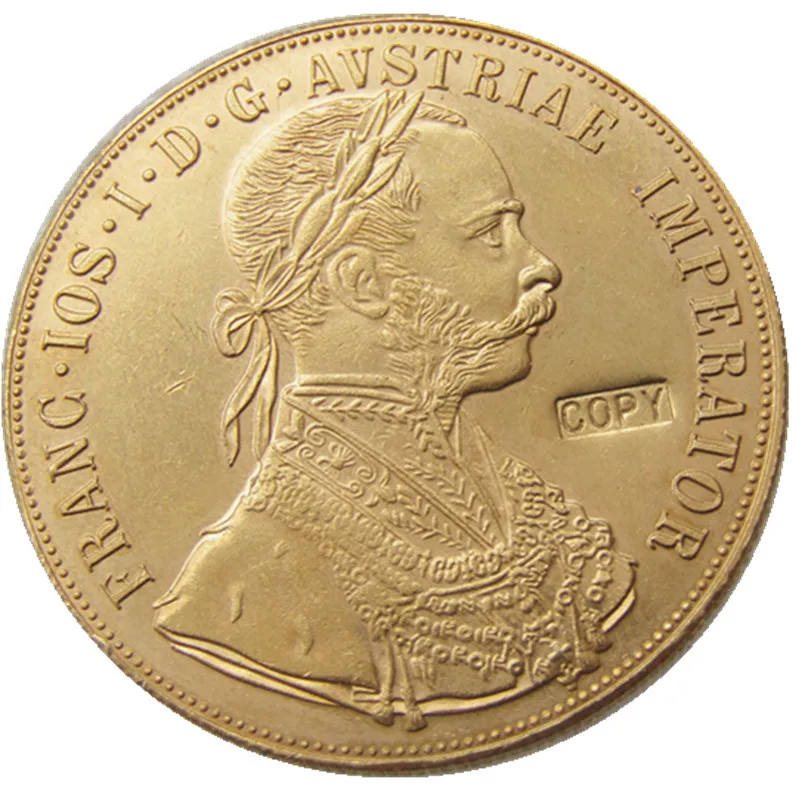 Австрия 1877 Habsburg 4 Ducats-Franz Joseph позолоченная копия декоративная монета