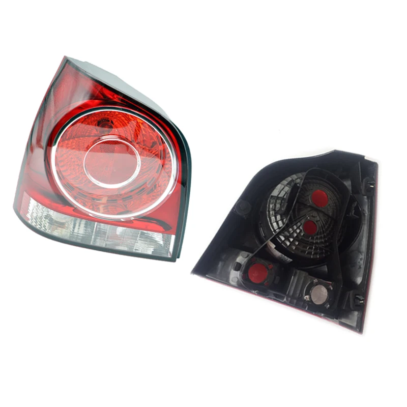 

MIZIAUTO 1 PCS Tail Light for VW POLO Hatchback 2006 2007 2008 2009 2010 Rear Turn Tail Brake Light LampRed/Black without Bulbs