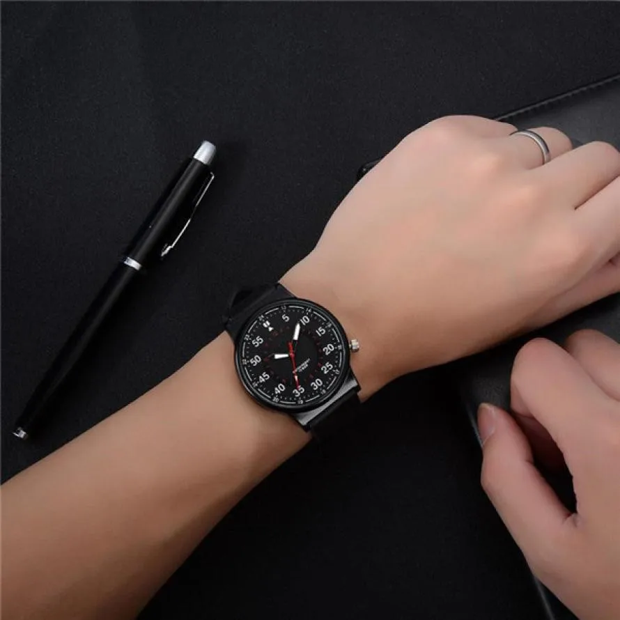 

Dropship Men's Simple Watches Top Brand Luxury PU Leather Quartz Watch Relogio Masculino Digital Business Wristwatch Mens Y10