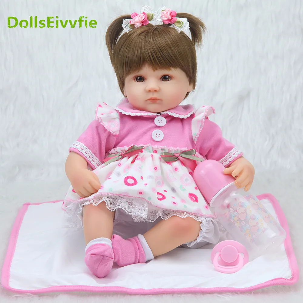 DollsEivvf40cm силиконовые гиперреалистичный Пупс детский приятель подарок для девочек 16 дюймов детские живые мягкие игрушки для букетов куклы