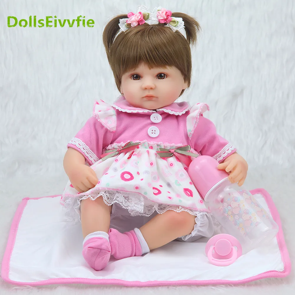 Dollseivvf40 см Силиконовая Кукла Reborn Детская кукла Playmate подарок для девочек 16 дюймов