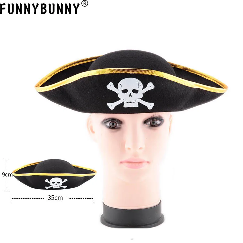 FUNNYBUNNY пират детская атласная фуражка капитана Кепки маскарадный костюм с черепами платье Вечерние Crossbone глаза