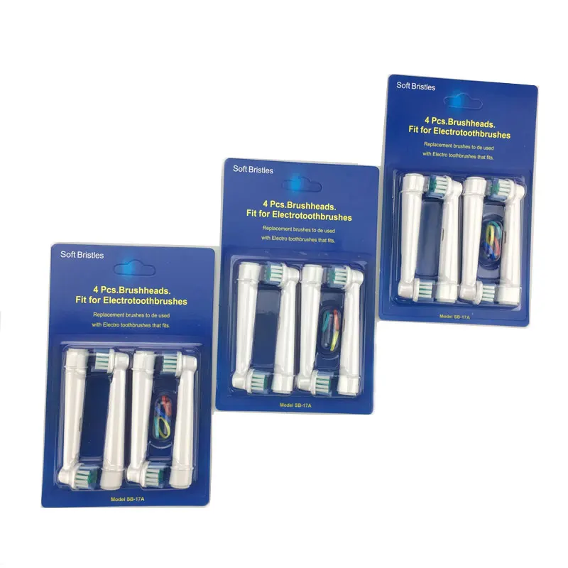 spesifikasi 12 Pcs (4 Pcs set 3 Set lot) untuk Braun Oral B Sikat Gigi Listrik Kepala Penggantian Vitalitas Presisi Sikat Gigi Elektrik Kepala