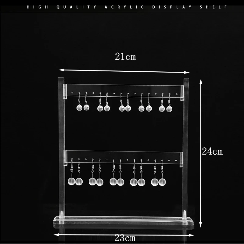 Акриловые серьги, серьги-гвоздики колье, стойка для ювелирных изделий, органайзер, ювелирные изделия, серьги, держатель 23*24 см - Цвет: 2 layer