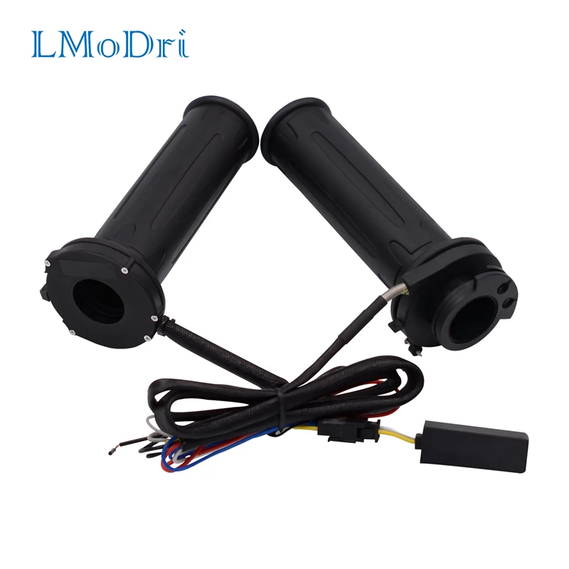 

LMoDri Universal Motorcycle 7/8" 22mm Electric Heated Grips Scooter Moped Bar Hand Warmer Adjustable Hot Grip 12V Pair
