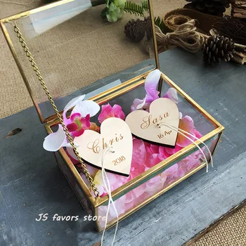 

Free shipping 1pcs Private custom glass City engagement marriage proposal Photo prop Manual ring setting pillow wedding decorate