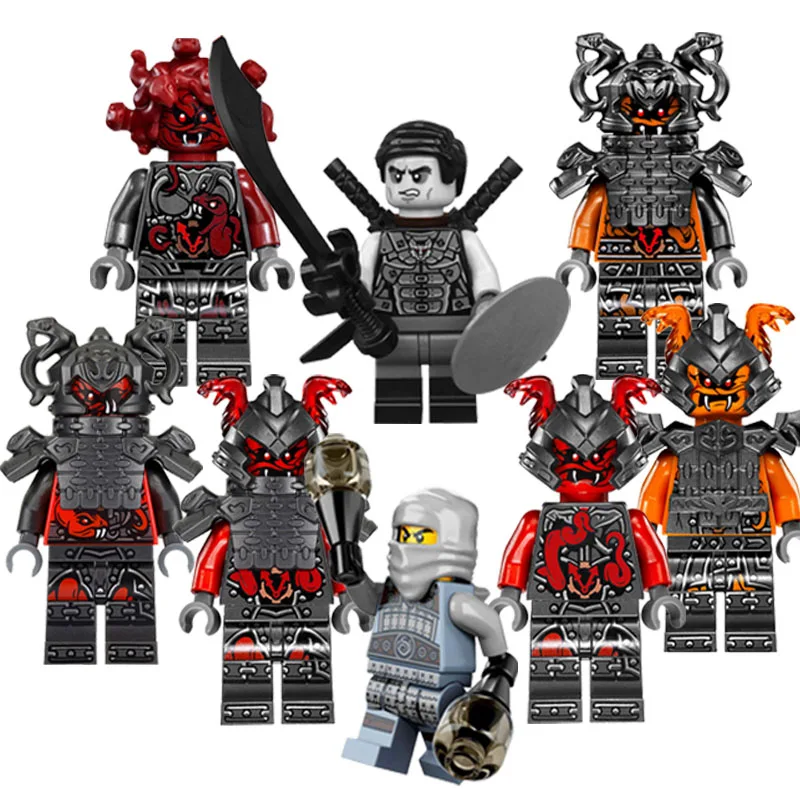 

CZHY Ninja Blocks Bricks Figures Vermin The Wei Snake Bronk Action Mini Dolls DIY Hobbies Toys for Children XMAS GIFT PG8055