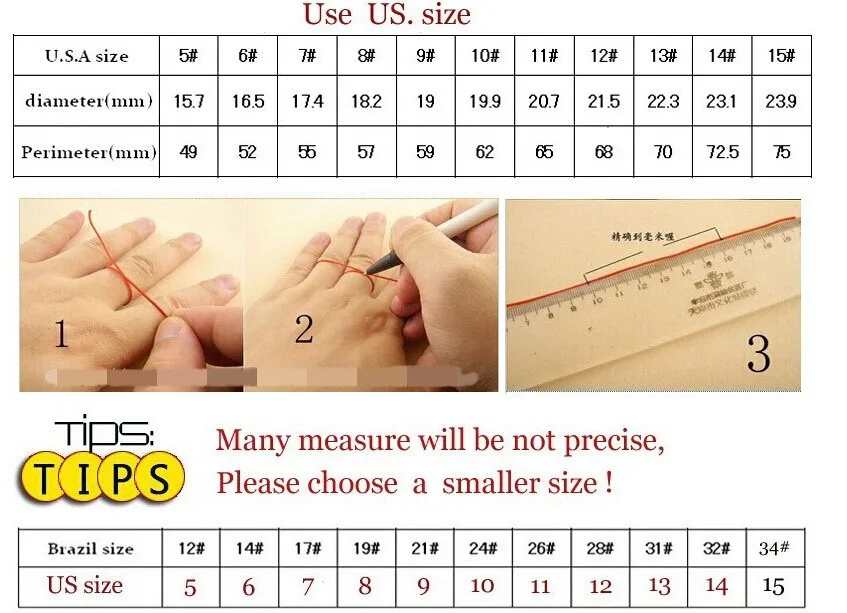 Ring size chart
