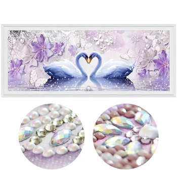 

DIY Special Shaped Drill Diamond 5D Love Diamond Painting Swans Round Diamond Mosaic Home Decor Diamonds Embroidery wedding Gift