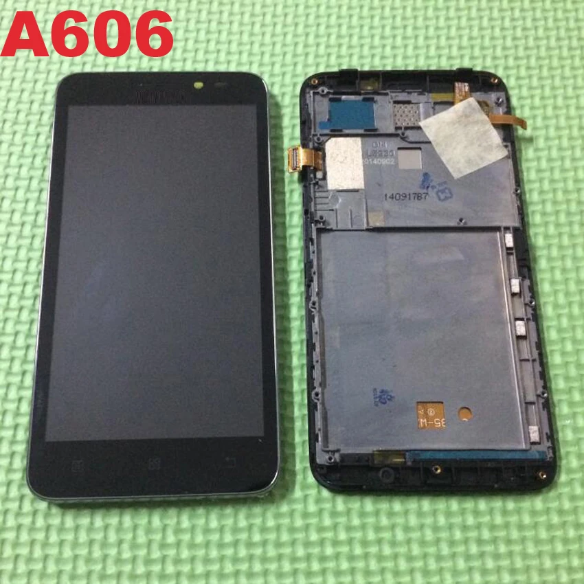 

Best Working NEW Sensor LCD Display Touch Screen Digitizer Assembly with frame For Lenovo A606 Cell Phone Panel Repair Parts