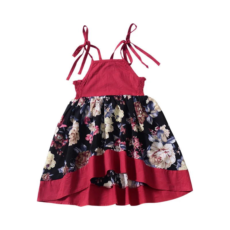 Sweet Toddler Baby Girls Sleeveless Dress Party Pageant Princess Floral Sundress