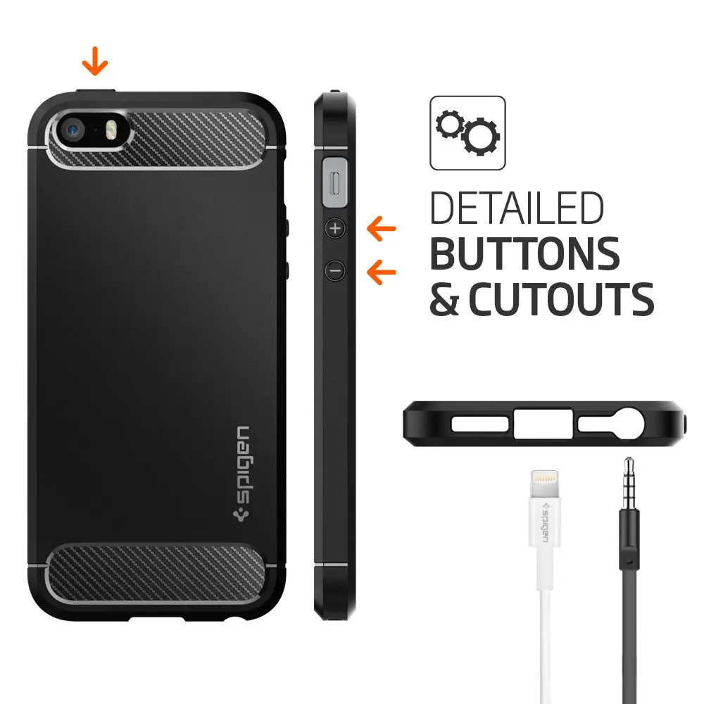 Прочный защитный чехол SPIGEN для iPhone 5S/SE/5