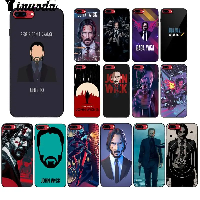 Yinuoda Джон Вик черный мягкий чехол для телефона Apple iPhone 8 7 6 6S Plus X XS MAX 5 5S SE XR Чехлы для мобильных телефонов