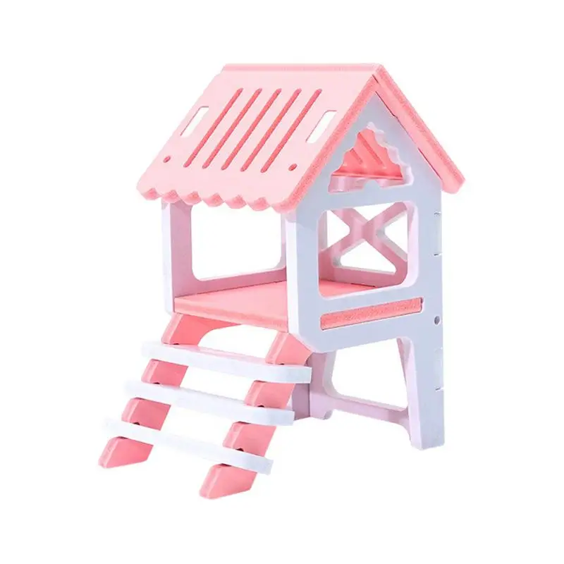 Pink Новая мода хомяк чердак игра игрушка хомяк белка Спящая чердак игрушка маленький дом для домашних животных Стайлинг эко-игрушка снять стресс - Цвет: Pink