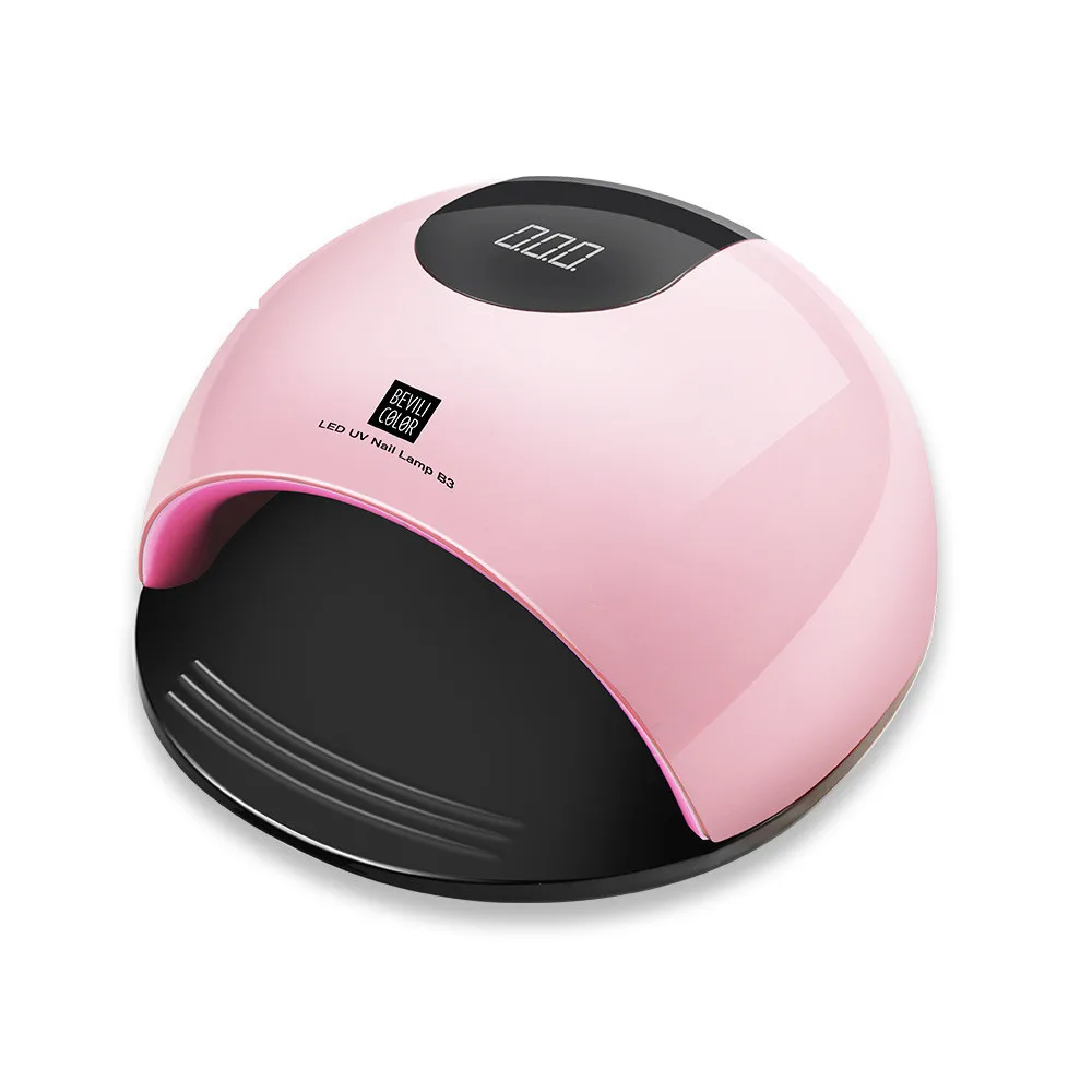 80 Вт УФ светодиодный аппарат для сушки ногтей с автоматическим датчиком, маникюрный аппарат с ЖК-дисплеем, 110-240 в АБС УФ-лампа для льда, гвозди для всех гелей, художественные инструменты, светильник от солнца - Цвет: Pink