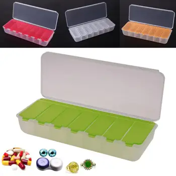 

5 COLORS Large Travel Pill Cases Portable 7-Day Medicine Box Tablet Storage Organizer Container Case Colorful Pill Cutter