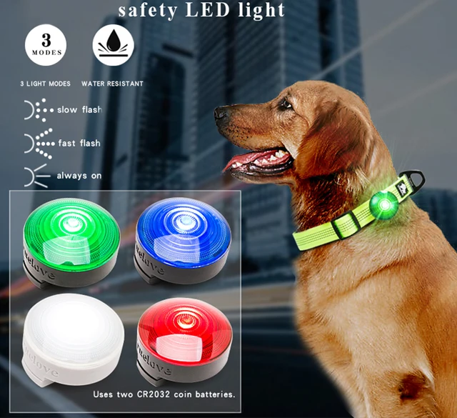 TRUELOVE Safety LED Light for Pet Wear Collar Harness Backpack with Water Resistant and Long Continuous Battery lifeTLD19101
