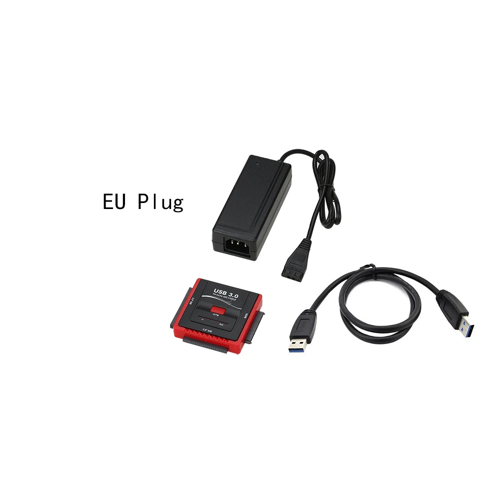 Горячий-Usb 3,0 на Sata/Ide адаптер для жесткого диска конвертер адаптер для универсального 2,5/3,5 Hdd/Ssd жесткого диска с блоком питания(E