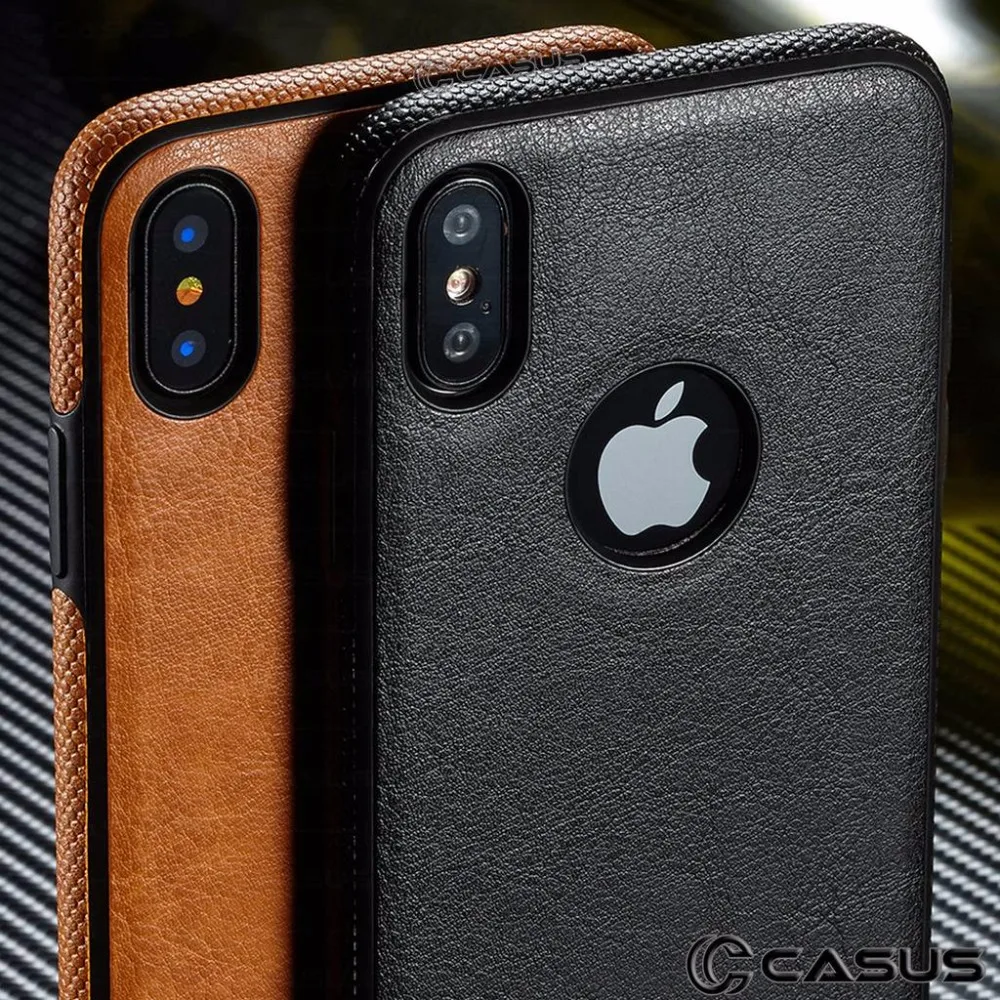 ل iphone XS ماكس XR حالة ضئيلة الفاخرة PU بظهر جلدي رقيقة جدا حالة غطاء ل iphone X 8 7 زائد 6 6 s حالة