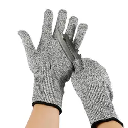 1 пара анти-вырезать износостойкие рабочие перчатки отрасли производства Кухня Рыбалка защитный полиэстер + нейлон дышащие перчатки