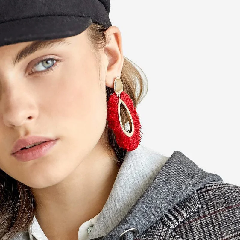 

Fashion Luxury Statement Jewelry Ethnic Tassel Earrings For Women Fringed Dangle Drop Earrings pendientes