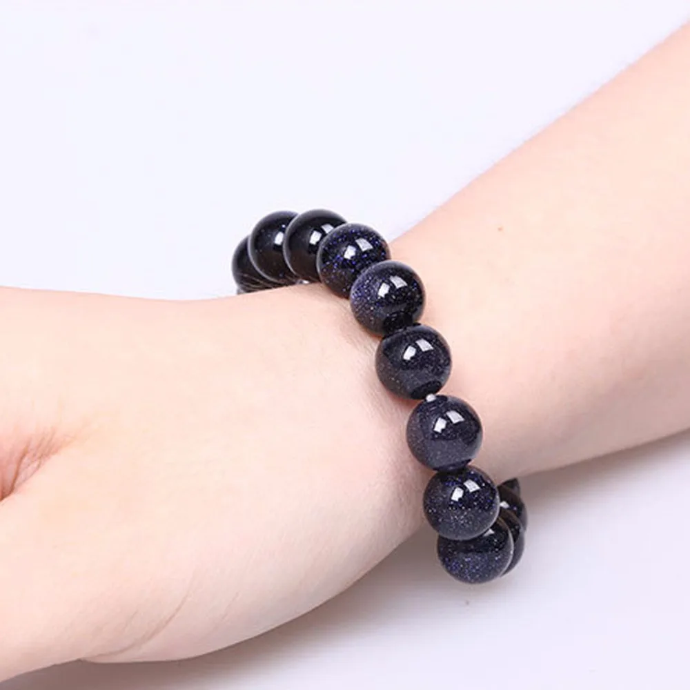 JAVRICKNavy синие браслеты из песчаника для женщин ручной работы Gem Semi