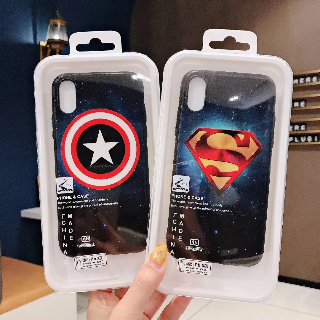 Marvel Мстители DC звездное небо Супермен Капитан Америка чехол для Apple iPhone 7 8 6 s X XS Max