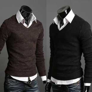 dress shirt with sweater