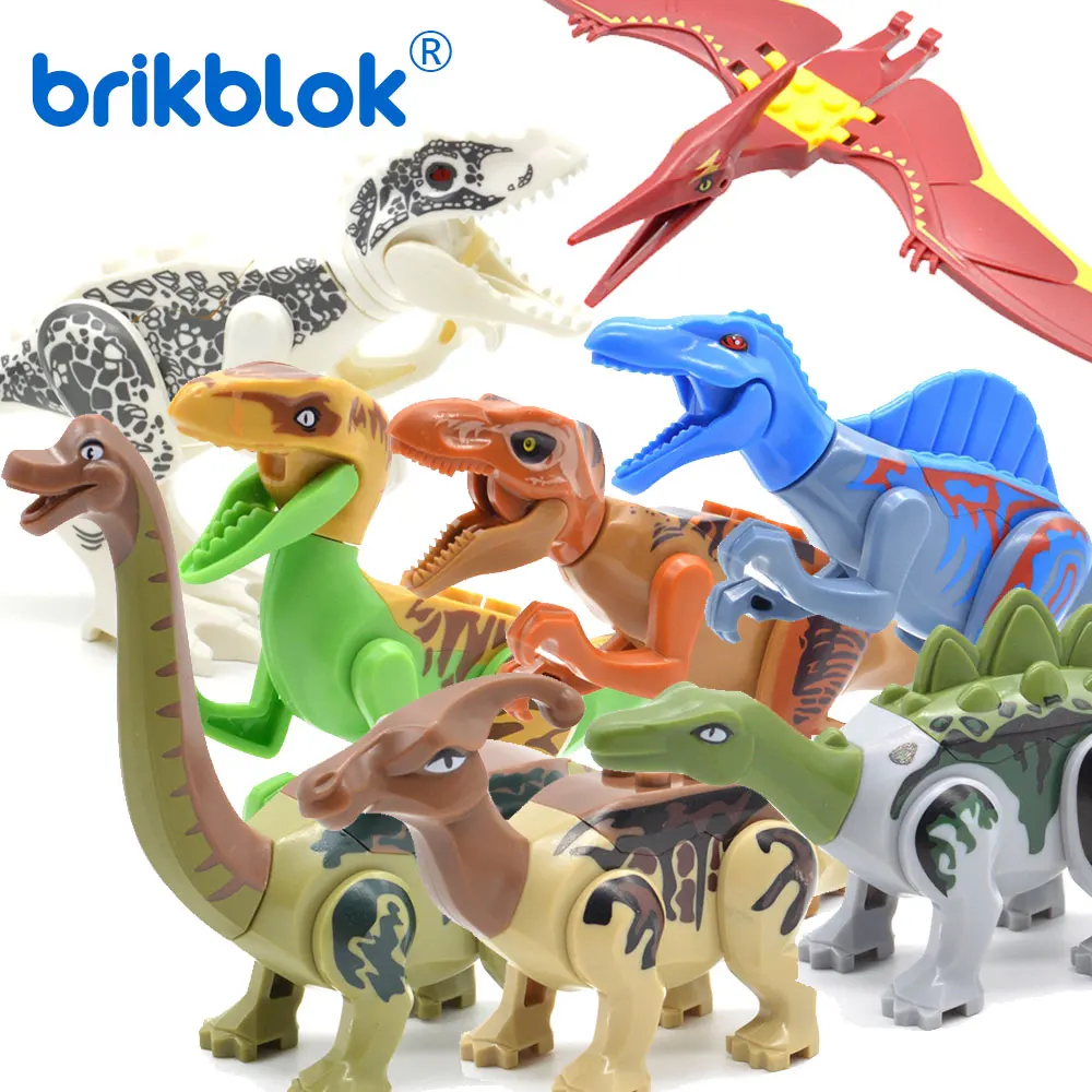 

RAPTOR JURASSIC DINOS BUILDING BLOCKS DINOSAURS WORLD INDOMINUS REX TOY FIGURES FOR KIDS BOYS Pterosaur Brachiosaurus