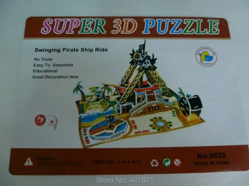 Cardboard Toys Game Promotional 3D Puzzles custom puzzle for Kids 3