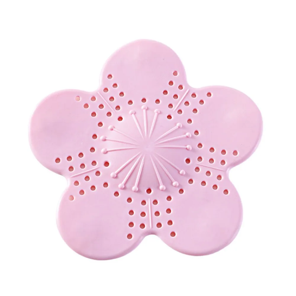 Уникальная дизайн, из силикона Сакура цветок Форма для ванной, душевой, кухни сливной сетчатый фильтр волос сетчатый фильтр