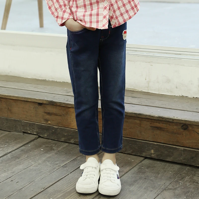 Vestidos 2016 New arrivals girls cotton blue jeans girls spring autumn fall pencil jeans girls kids