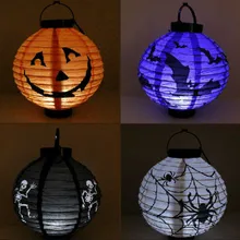 4 шт. светильник на Хэллоуин украшения светодиодный светится в темноте игрушки бумага Тыква действие фигурная лампа подвесной фонарь праздничные игрушки